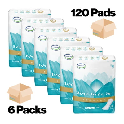 120 INCONTINENCE PADS Lady Maxi Premium Dry Forma-care Women x 120 Pads (6 Pack)
