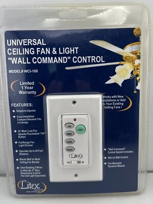 Universal In-Wall Ceiling Fan Remote Control Hampton Bay Harbor Breeze Litex - Image 1 of 2