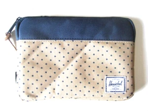 Herschel Supply iPad Mini Tablet Clutch Case Padded Zip Pouch Polka-dot - Picture 1 of 15