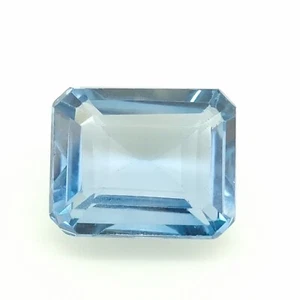 20.35 Ct EGL Certified Treated Emerald Cut Aquamarine Loose Gemstone - Picture 1 of 4