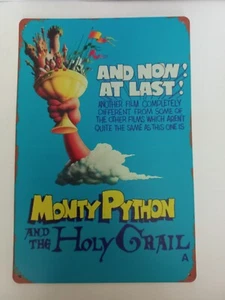 METAL SIGN MONTY PYTHON AND THE HOLY GRAIL BAR MOVIE 30X20cm NEVER USED - Picture 1 of 5