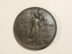 Italy 1911 10 Centesimi Coin - Picture 1 of 5