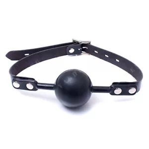 PVC Cuero Grado Alimenticio Silicona 48mm Bola Grande Mordaza Boca Abierta 3 Colores - Imagen 1 de 22