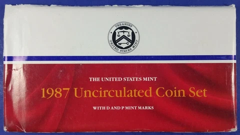 1987 U. S. Mint Set, 10 Coins, Uncirculated in Original Packaging (016) Cover