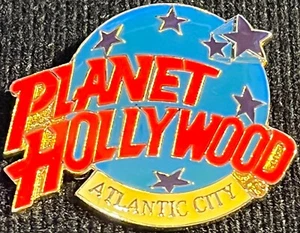 Planet Hollywood ATLANTIC CITY Classic Globe Red, White & Light Blue Lapel PIN - Picture 1 of 2