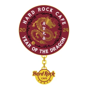 Hard Rock Cafe TOKYO 東京 2024 New Year Pin New Design Year of The DRAGON - Picture 1 of 1