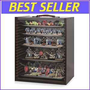 Elegant Miniature Display Case for Collectibles with Adjustable Trays - Black - Picture 1 of 8