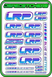 RC STICKER SHEET LRP ELECTRONIC ESC SPEEDY MOTOR R/C VTEC R/C 1/10 BLUE PURPLE W - Picture 1 of 8