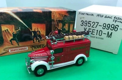 MATCHBOX MODELS OF YESTERYEAR FIRE ENGINE 1937 GMC RESCUE SQUAD VAN YFE10 - Image 1 of 4