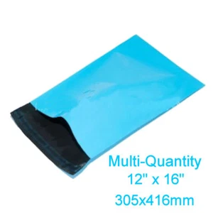 Bolsas de paquetes de franqueo de correo AZUL CLARO 305x415 mm auto sellado polietileno reciclable - Imagen 1 de 2