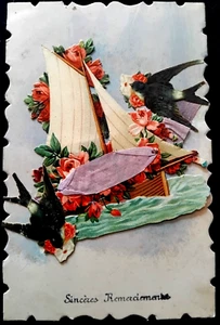 Nr. 790/188 1 alte Postkarte Chrom Ausschnitt Herzlichen Dank - Bild 1 von 2