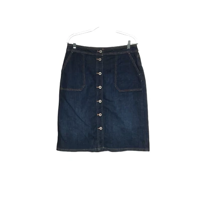 Falda vaquera Liz Claiborne azul algodón línea A Foto 1 de 4