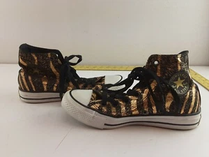 CONVERSE MUJER TALLA 6 544865F HI NEGRO/ORO CEBRA ALL STAR - Imagen 1 de 9