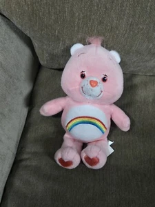 Care Bears Pink Cheer 8" Bean Bag Plush Rainbow - Picture 1 of 1
