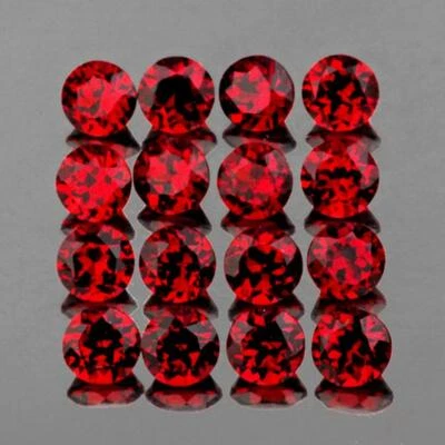 Red Garnet Round 2.80 mm 30 pieces, Flawless-VVS, Natural Loose Gemstone - Image 1 of 2