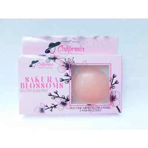 Sakura Blossom Brustwarzenabdeckungen Concealer 2 Paar Silikon BH Brust Blütenblatt Nude - Bild 1 von 4