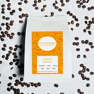 Sticky Toffee Flavoured Coffee 100% Arabica Bohnen frisch geröstet in UK! - Bild 1 von 5