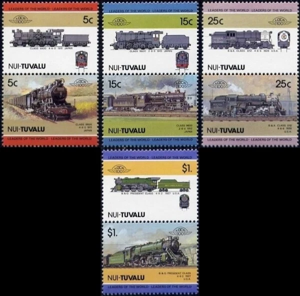 TUVALU - LOCOMOTORAS FERROVIARIAS NUI 1985 (2ª SERIE) - MNH Foto 1 de 1