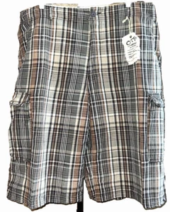 OTB Expresso karierte authentische ultimative Haltbarkeit Ausrüstung Cargo Shorts Größe 40 neu mit Etikett - Bild 1 von 5