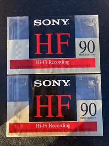 Lot Of 2 Sony HF 90 High Fidelity Normal Bias Cassette - 90 min - Picture 1 of 3