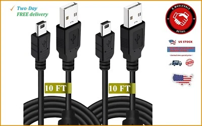 Cable de carga USB de 10 pies controlador inalámbrico cargador para anillo magnético PS3 paquete de 2 Foto 1 de 4