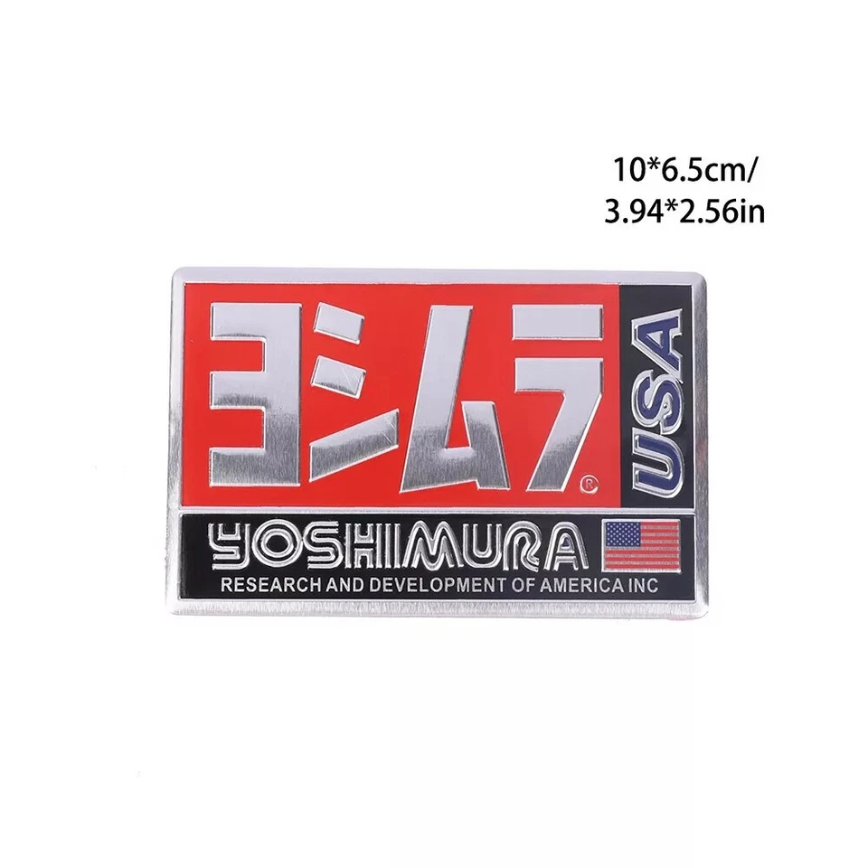 YOSHIMURA REPLACEMENT EXHAUST HEATPROOF BADGE STICKER GRAPHIC DECAL SUPERBIKE  - image 1 of 1
