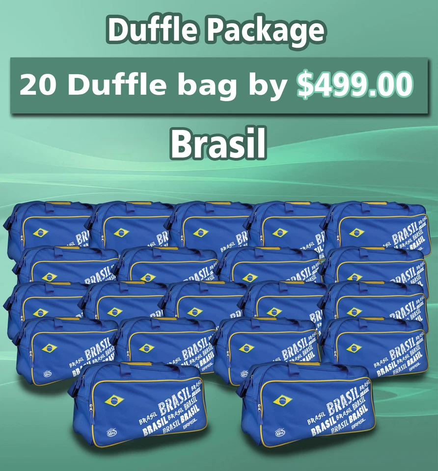Paquete de 20 bolsas de lona Brasil color azul de Arza Soccer (bolsa de equipo) Foto 1 de 1