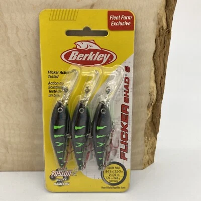 Berkley Flicker Shad 5 Fleet Farm Exclusivo Green Beast - WALLEYE (Paquete de 3) Foto 1 de 2