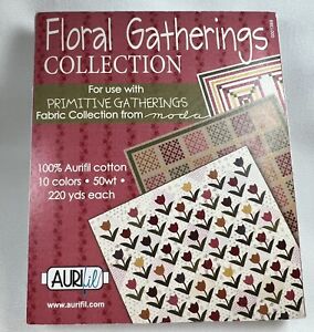 Aurifil Thread 50 wt 10 Color collection Primitive Floral Gatherings for Moda 