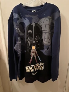 2025 DISNEYLAND STAR WARS MAY THE 4TH BE WITH YOU SWEATSHIRT LARGE VADER LUKE - Picture 1 of 1