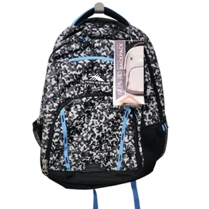 NEW High Sierra Riprap Everyday Backpack Camo Blue Accents NWT - Picture 1 of 9