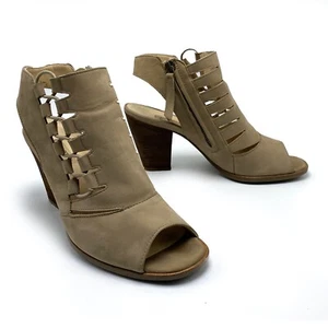 369 $ Paul Green Sabrina Damen-Stiefelsandale Größe UK5,5/US8 Peeptoe hellbraun Wildlederabsatz - Bild 1 von 12