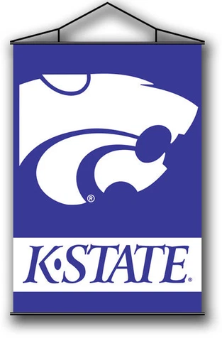 Kansas (K) State Wildcats 28x40 Indoor Banner Scroll FREE US SHIPPING Cover