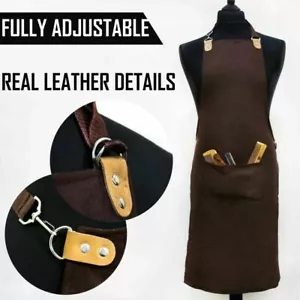 Delantal de peluquería marrón unisex multipropósito con bolsillo delantero marrón unisex - Imagen 1 de 1