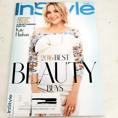 InStyle Magazine May 2016 Kate Hudson Cover Fashion Best Beauty Buys Like New Foto 1 de 3