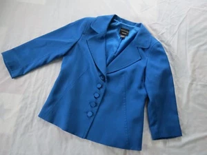 Women's Blazer Dress Jacket Women's small Blue Silk - Picture 1 of 14
