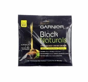 3.0 Brown Black Garnier Black Naturals Cream Hair DYE (20ml+20g) - Picture 1 of 3