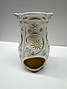 Yankee Candle Porcelain Snowflake Luminary - Cutout Winter Candle Holder - Rare - Bild 1 von 5