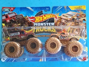 Land Rover 90 vs Town Hauler 🔥  1:64 Monster Trucks Truck 4x4 1990 - Foto 1 di 3