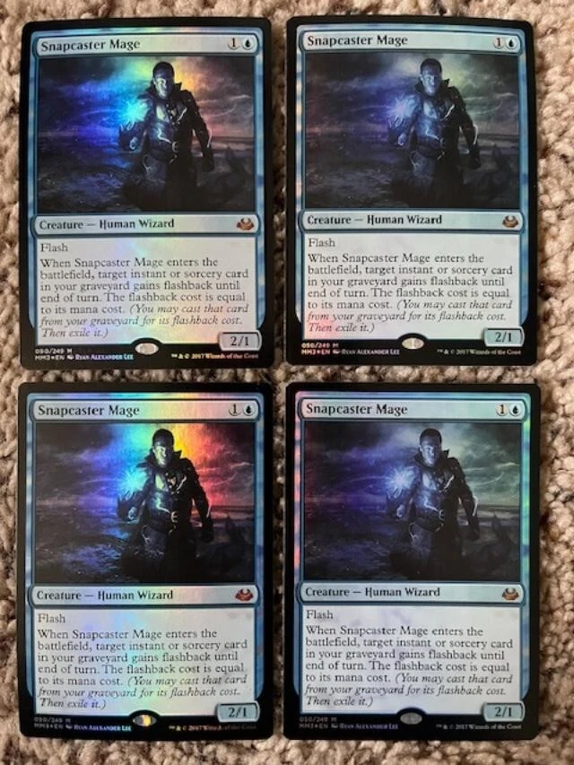 MTG- Snapcaster Mage x4 - Modern Masters 2017 FOIL - Image 1 of 1