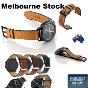 Genuine Leather Strap Band For Samsung Gear S3 Frontier / Classic - Picture 1 of 18