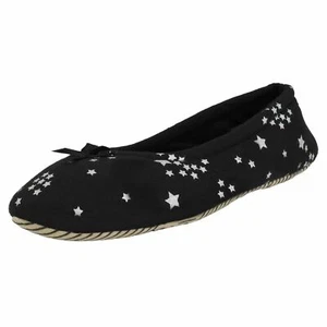 Ladies Spot On Star Print Slippers - Picture 1 of 10
