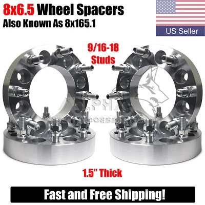 4 piezas 8x6,5 adaptadores de rueda espaciadores 1,5" para Dodge Ram 2500 3500 1994-2011 9/16"-18 Foto 1 de 4