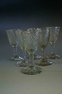 SET OF SIX EARLY 19TH CENTURY GEORGIAN LIEGE WINE GLASSES - CIRCA 1810 - Picture 1 of 5