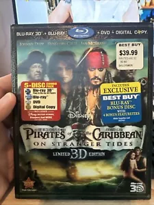 PIRATES OF THE CARIBBEAN ON STRANGER TIDES LIMITED 3D EDITION BLU-RAY DVD. - Picture 1 of 1