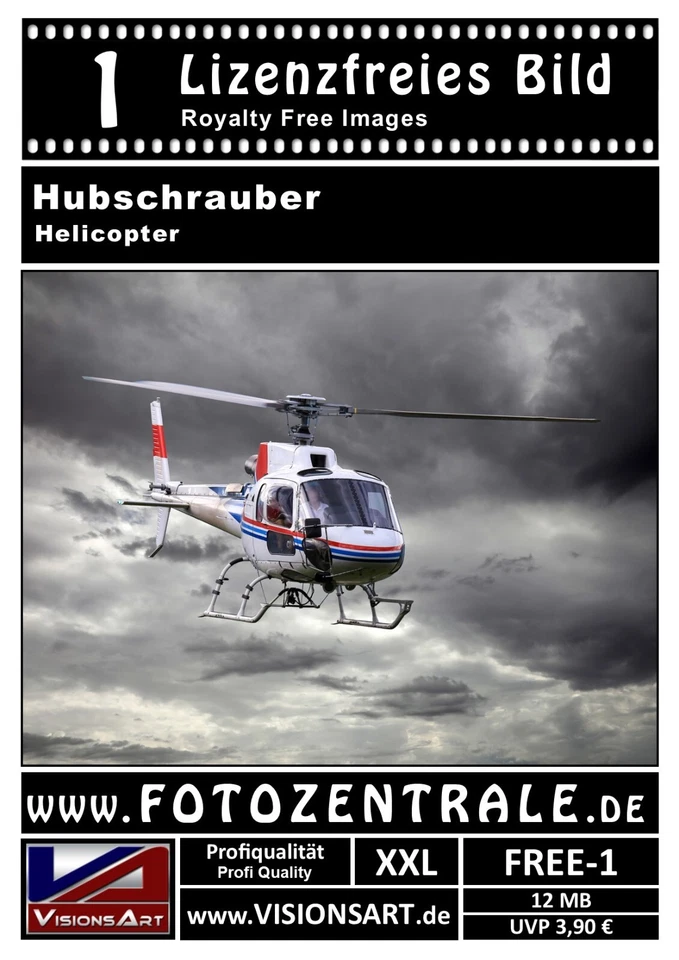 Lizenzfreies Profi-Bild - Hubschrauber - Royalty Free Photoshop Gratis Versand! - Bild 1 von 1