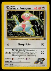 Sabrina's Porygon - 98/132 - Pokemon Card Gym Challenge Common - NM - Imagen 1 de 2