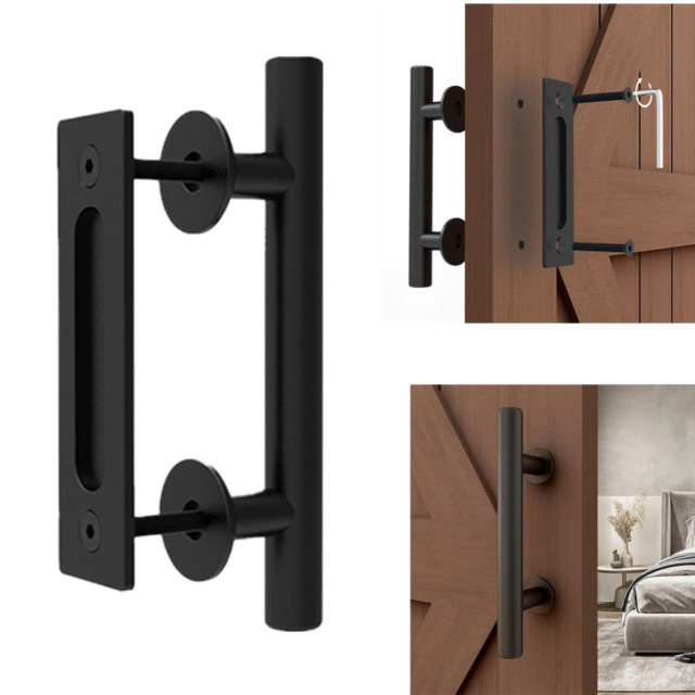 Metal Heavy Duty Barn Door Handle, Flush Long Base Handle, Flush Long Base  Handle Pulls For Gate Shed Garage Door - Temu