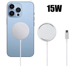 15W Fast Wireless Charger For Apple MagSafe iPhone 15 14 13 12 11 XR XS Pro Max - Picture 1 of 16