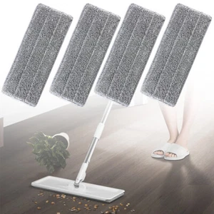 4x Microfiber Mop Cloth Flat Mop Pads Towels Replacement Washable - Picture 1 of 10